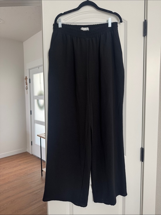 Primark Pants - Primark Black Wide-Leg Pull-On Trousers